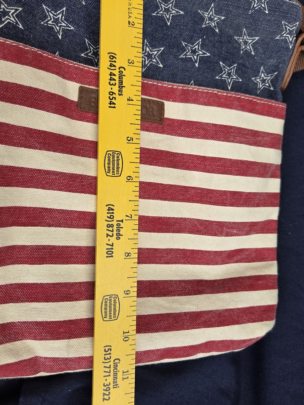 Bella Taylor Americana Star & Stripe Crossbody Bag in Red and Blue - Picture 7 of 7